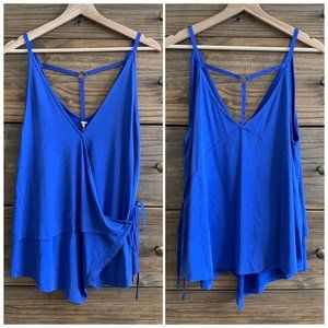 Free People Purple Strappy Wrap Tank M